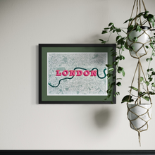Load image into Gallery viewer, London Map Screen Print – Vintage London Wall Art