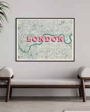 Load image into Gallery viewer, London XL Magenta/Teal/Gold
