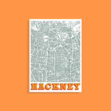 Load image into Gallery viewer, Hackney Map Screen Print – East London Wall Art