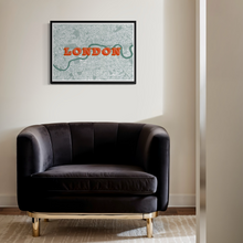 Load image into Gallery viewer, London Map Screen Print – Vintage London Wall Art