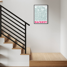 Load image into Gallery viewer, Hackney Map Screen Print – East London Wall Art