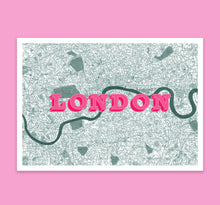 Load image into Gallery viewer, London Map Screen Print – Vintage London Wall Art