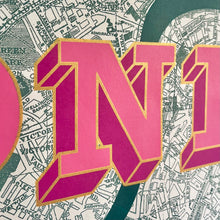 Load image into Gallery viewer, London Map Screen Print – Vintage London Wall Art