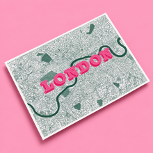 Load image into Gallery viewer, London A6 Map Print