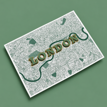 Load image into Gallery viewer, London A6 Map Print