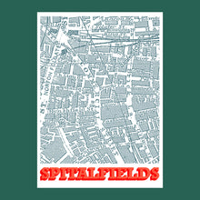 Load image into Gallery viewer, Vintage Spitalfields map print showing East London streets