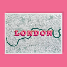 Load image into Gallery viewer, London Map Screen Print – Vintage London Wall Art
