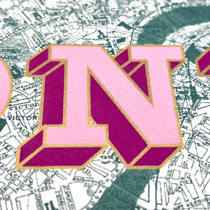 Small London (Pink/Gold)