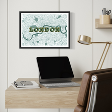 Load image into Gallery viewer, London Map Screen Print – Vintage London Wall Art
