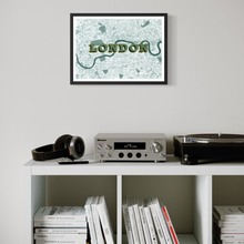 Load image into Gallery viewer, London Map Screen Print – Vintage London Wall Art
