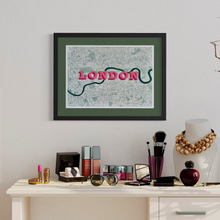 Load image into Gallery viewer, London Map Screen Print – Vintage London Wall Art
