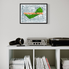 Load image into Gallery viewer, Victoria Park London Map Screen Print – East London Wall Art
