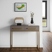Load image into Gallery viewer, Victoria Park London Map Screen Print – East London Wall Art
