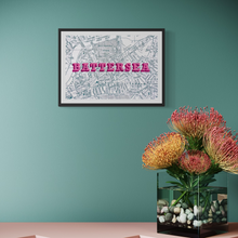 Load image into Gallery viewer, Battersea Map Screen Print – Vintage London Wall Art
