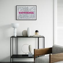 Load image into Gallery viewer, Battersea Map Screen Print – Vintage London Wall Art
