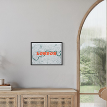 Load image into Gallery viewer, London Map Screen Print – Vintage London Wall Art
