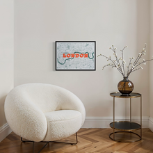 Load image into Gallery viewer, London Map Screen Print – Vintage London Wall Art
