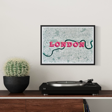 Load image into Gallery viewer, London Map Screen Print – Vintage London Wall Art
