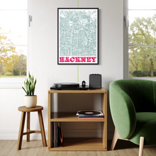 Load image into Gallery viewer, Hackney Map Screen Print – East London Wall Art

