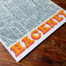 Load image into Gallery viewer, Hackney Map Screen Print – East London Wall Art
