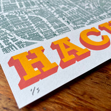 Load image into Gallery viewer, Hackney Map Screen Print – East London Wall Art
