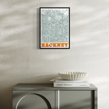 Load image into Gallery viewer, Hackney Map Screen Print – East London Wall Art
