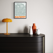 Load image into Gallery viewer, Hackney Map Screen Print – East London Wall Art
