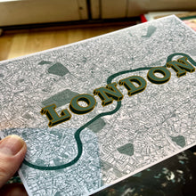 Load image into Gallery viewer, Victorian London map print, old London street map, London map 1890, vintage London map, antique London print, historical London wall art, Victorian map poster, miniature London map, London map with magnifying glass, old London streets print, London cartography art, retro London décor, London history gift, fine art London map print.
