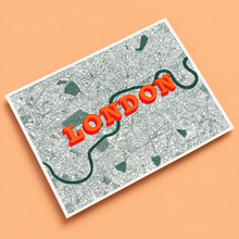 Load image into Gallery viewer, London A6 Map Print
