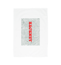 Load image into Gallery viewer, White Hackney map Tea Towel
