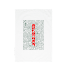 White Hackney map Tea Towel