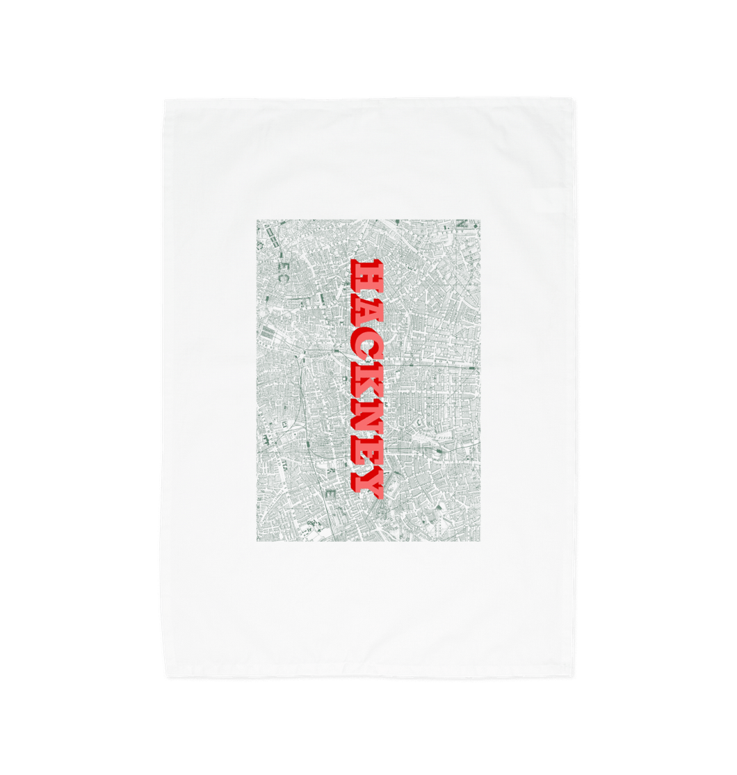 White Hackney map Tea Towel