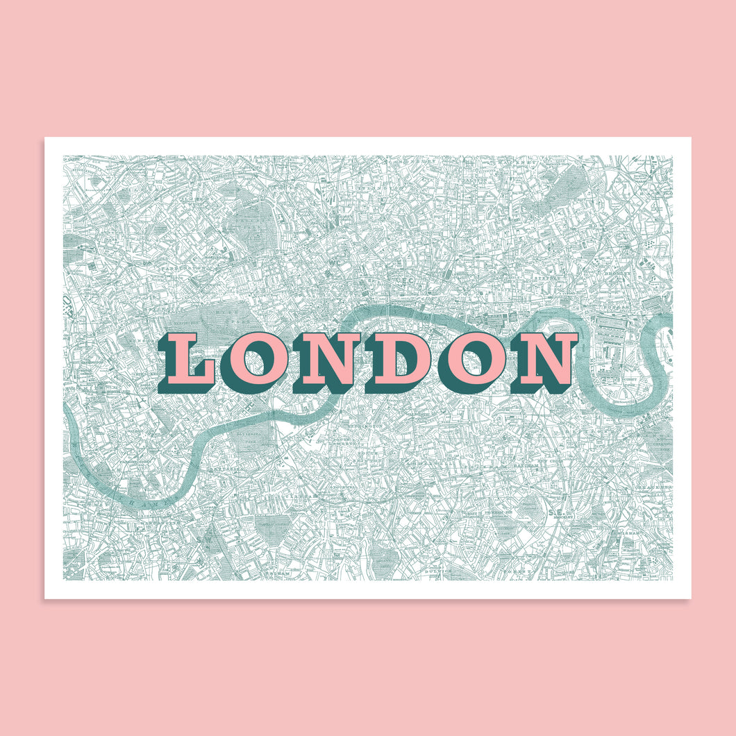 London (Powder Pink & Teal)
